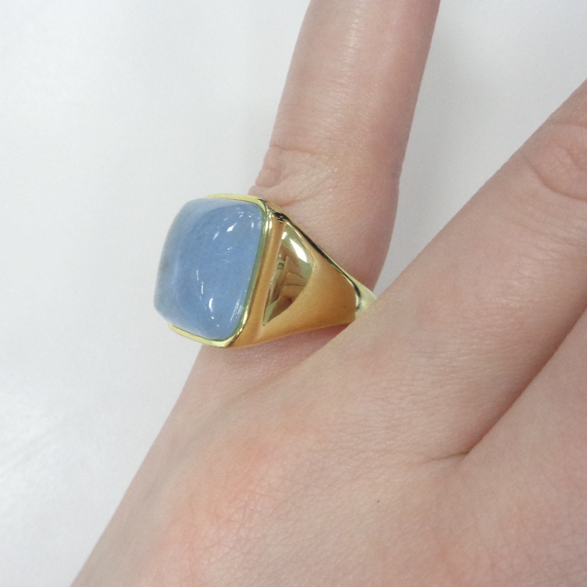 Серебряное кольцо с аквамарином